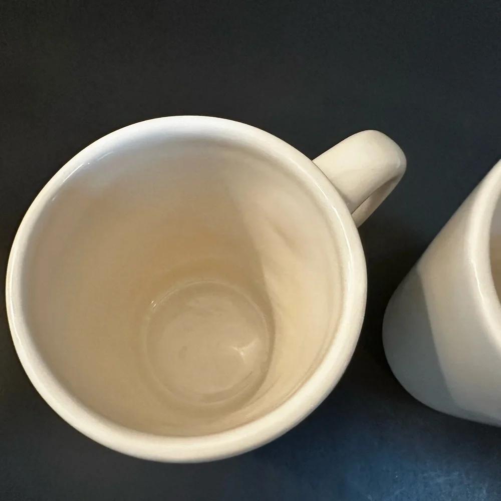 Williams Sonoma Set Of 2 Snowman Christmas Mugs 2003 Vintage Holiday Winter